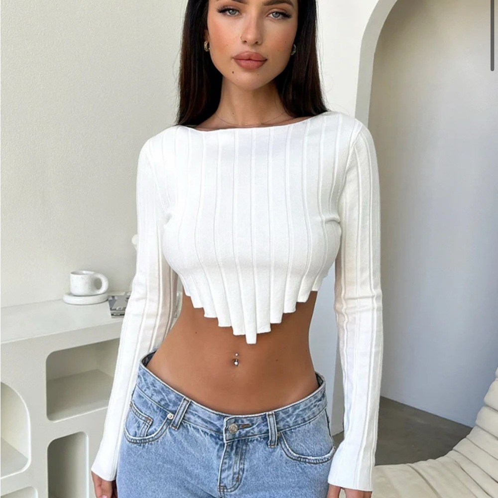 That’s So Fetch Reeva Long Sleeve Knit - White
